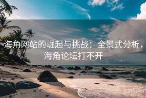 海角网站的崛起与挑战：全景式分析，海角论坛打不开